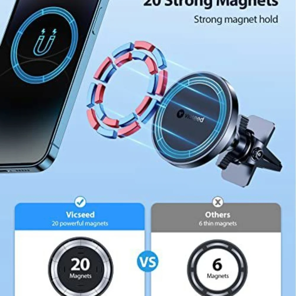 Black Magnetic Car Phone Mount